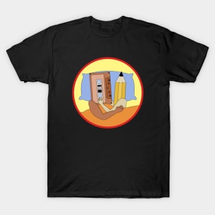 Cassette Tape and Pencil Rewind Love T-Shirt